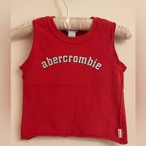 Y2K Abercrombie Kids Red Logo Tank Top SML